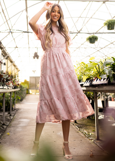 Floral mauve dress