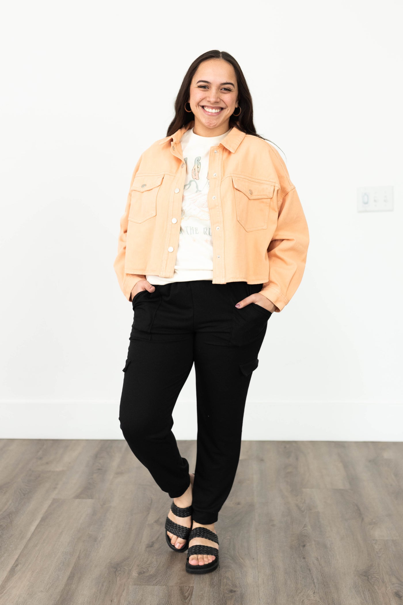 Orange jean jacket