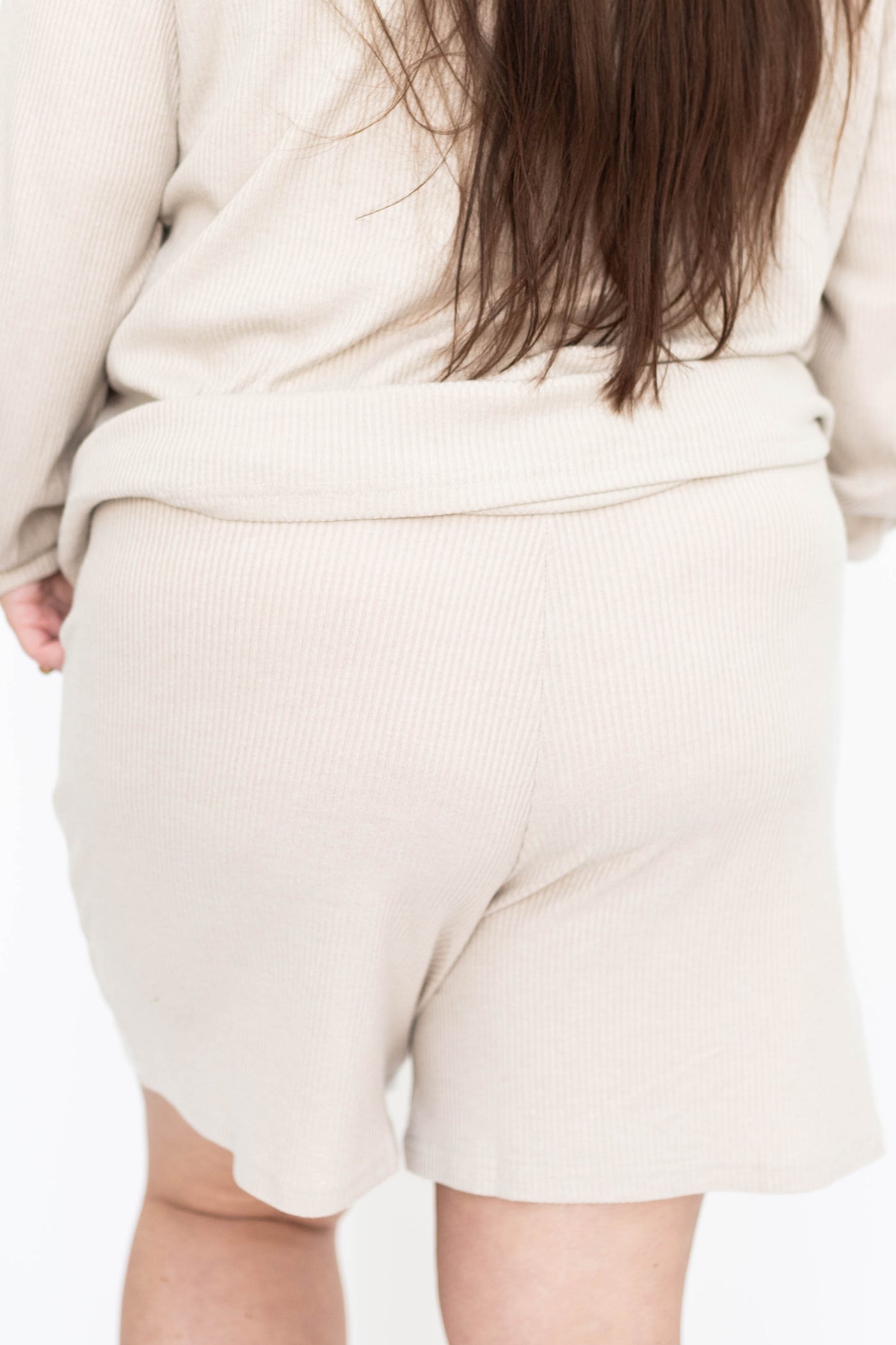 Plus size taupe shorts