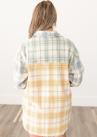 Kaycee Sage Plaid Shacket