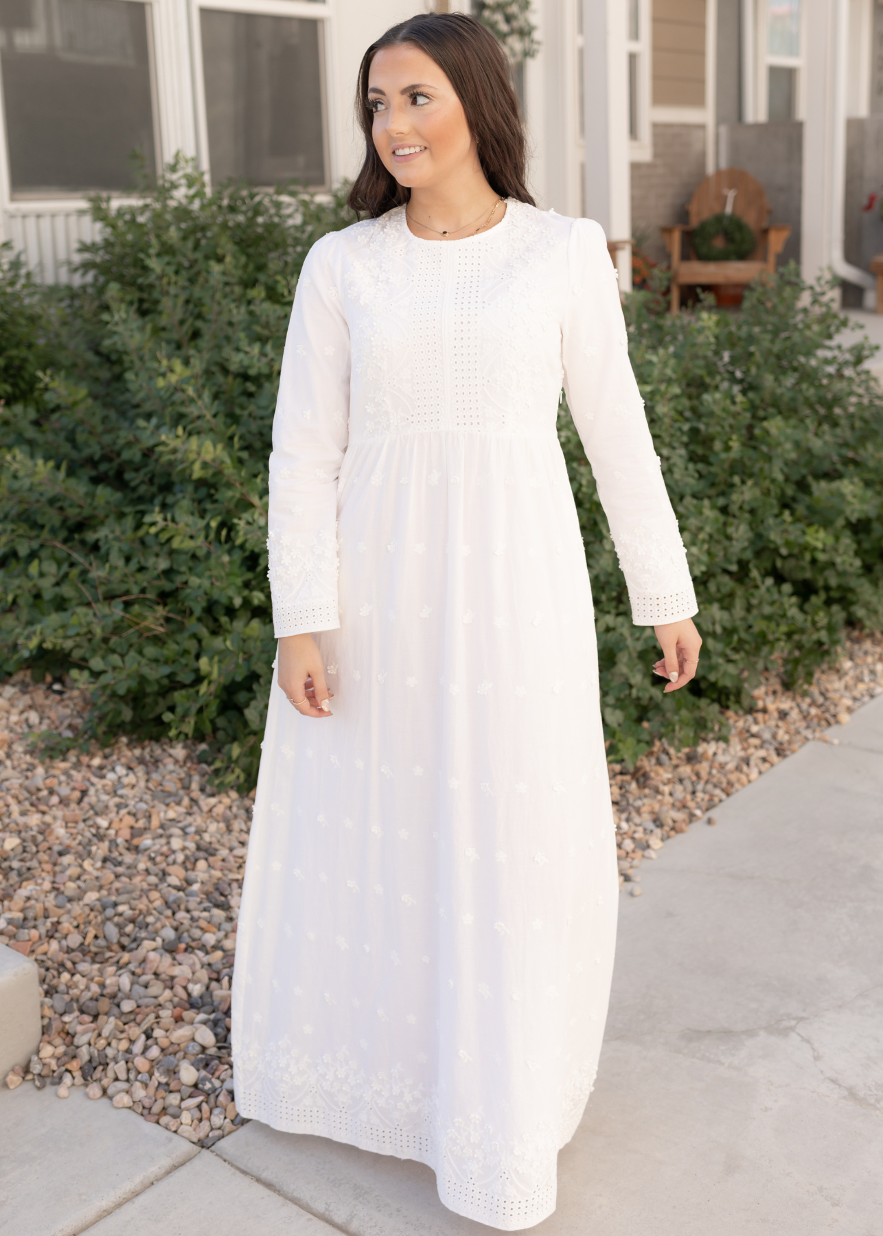 Kelsey White Floral Dress