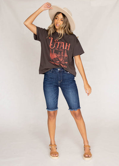 Indigo Bermuda shorts