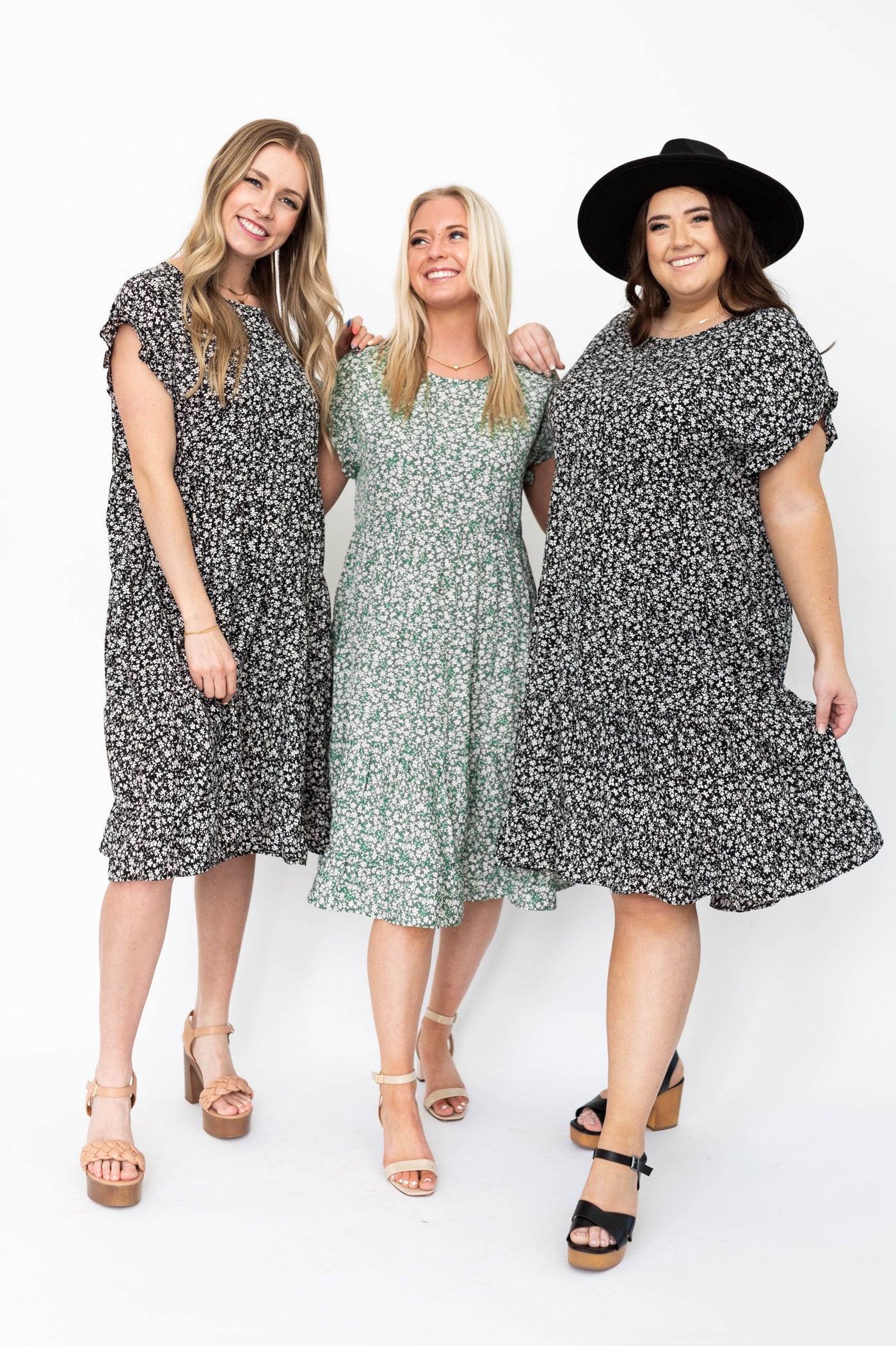 Lindsay Green Floral Dress