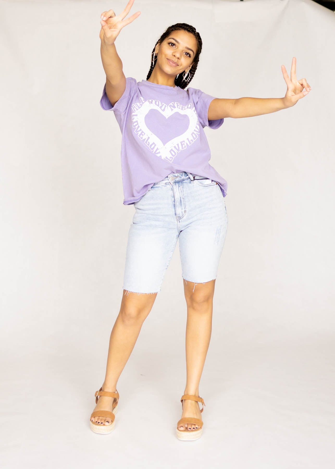 Short sleeve purple top