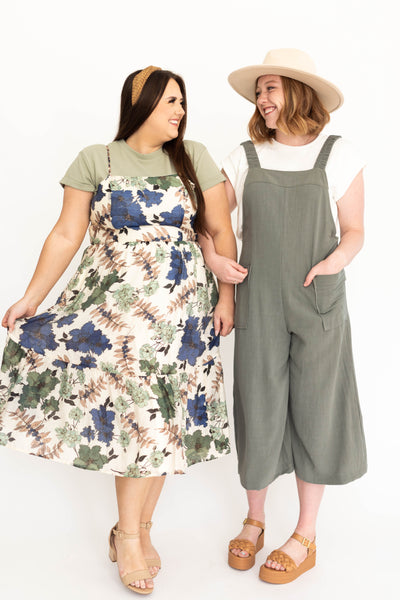 Marina Cream Floral Dress
