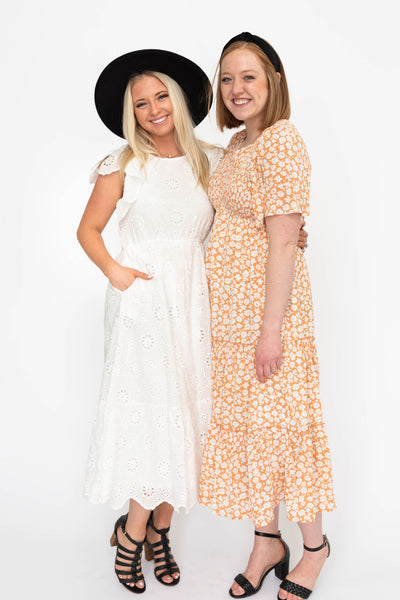 Mira Apricot Dress