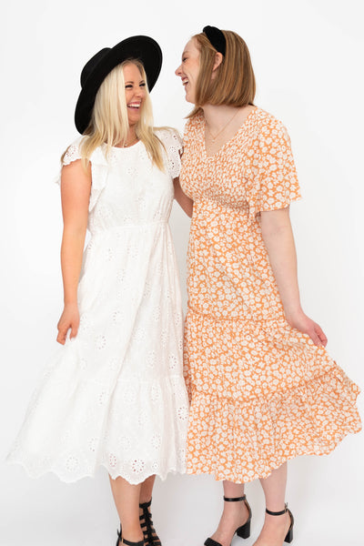 Mira Apricot Dress