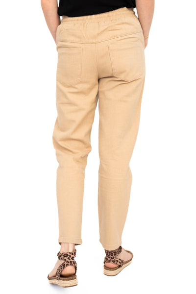 Back view of khaki pants