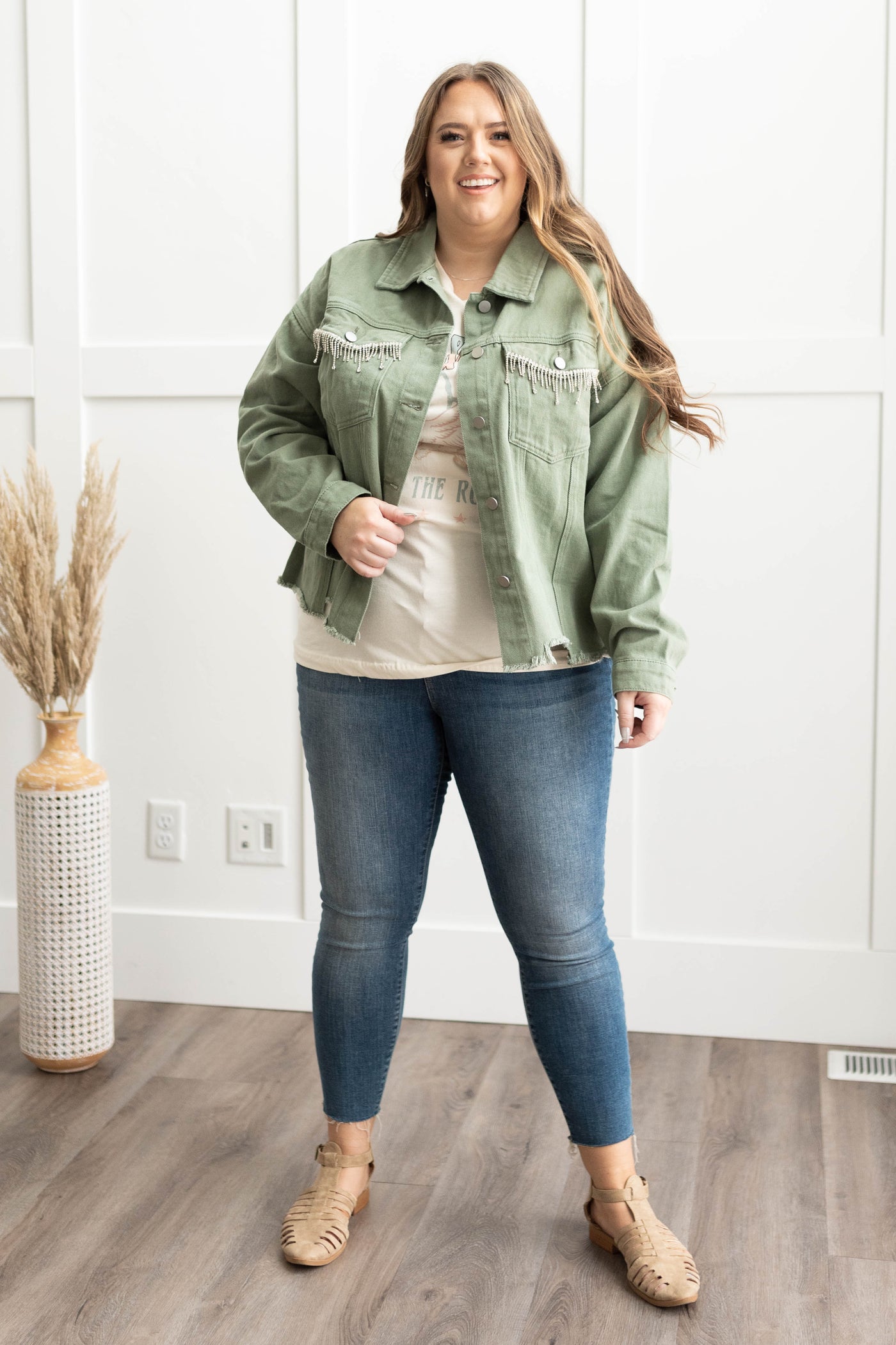 Sabina Olive Jean Jacket