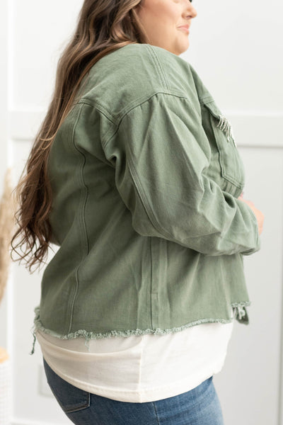 Sabina Olive Jean Jacket