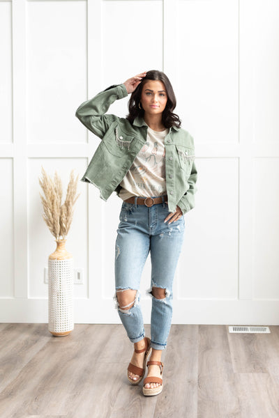 Sabina Olive Jean Jacket