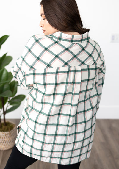 Verity Green Plaid Top