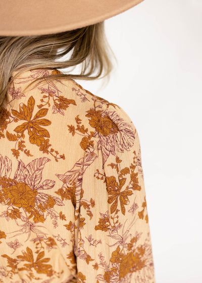 Close up view of a camel dress