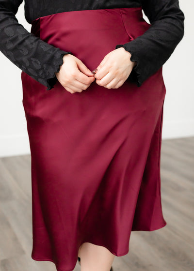 Vida Burgundy Skirt
