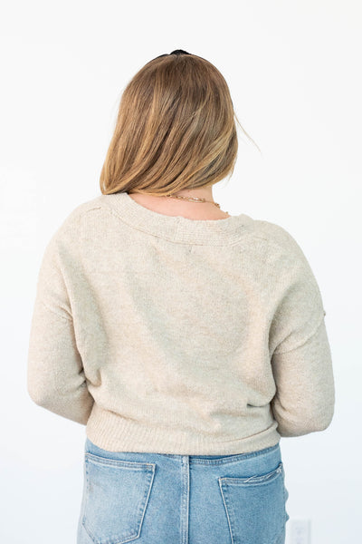 Yeimi Oatmeal Cardigan