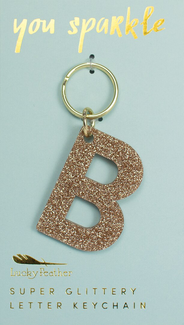 Lucky Feather Glitter Letter