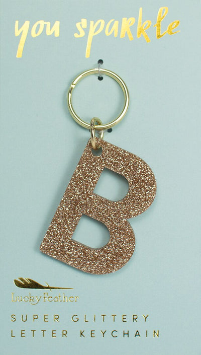 Lucky Feather Glitter Letter