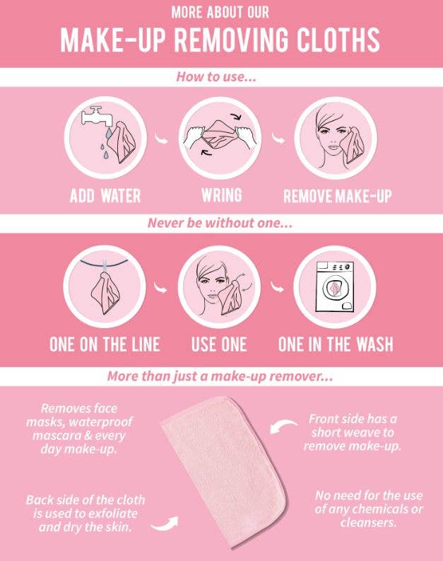 Pink Make Up Removing Cloths