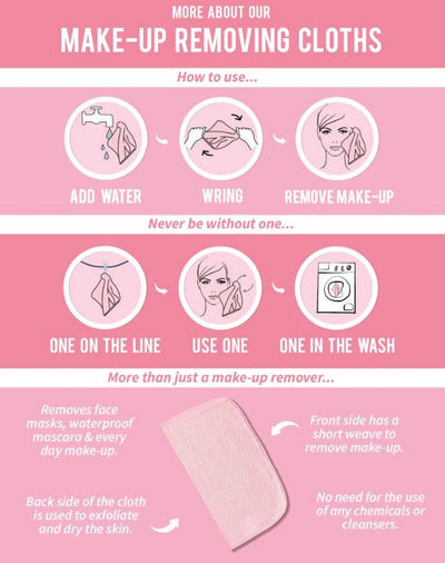 Pink Make Up Removing Cloths