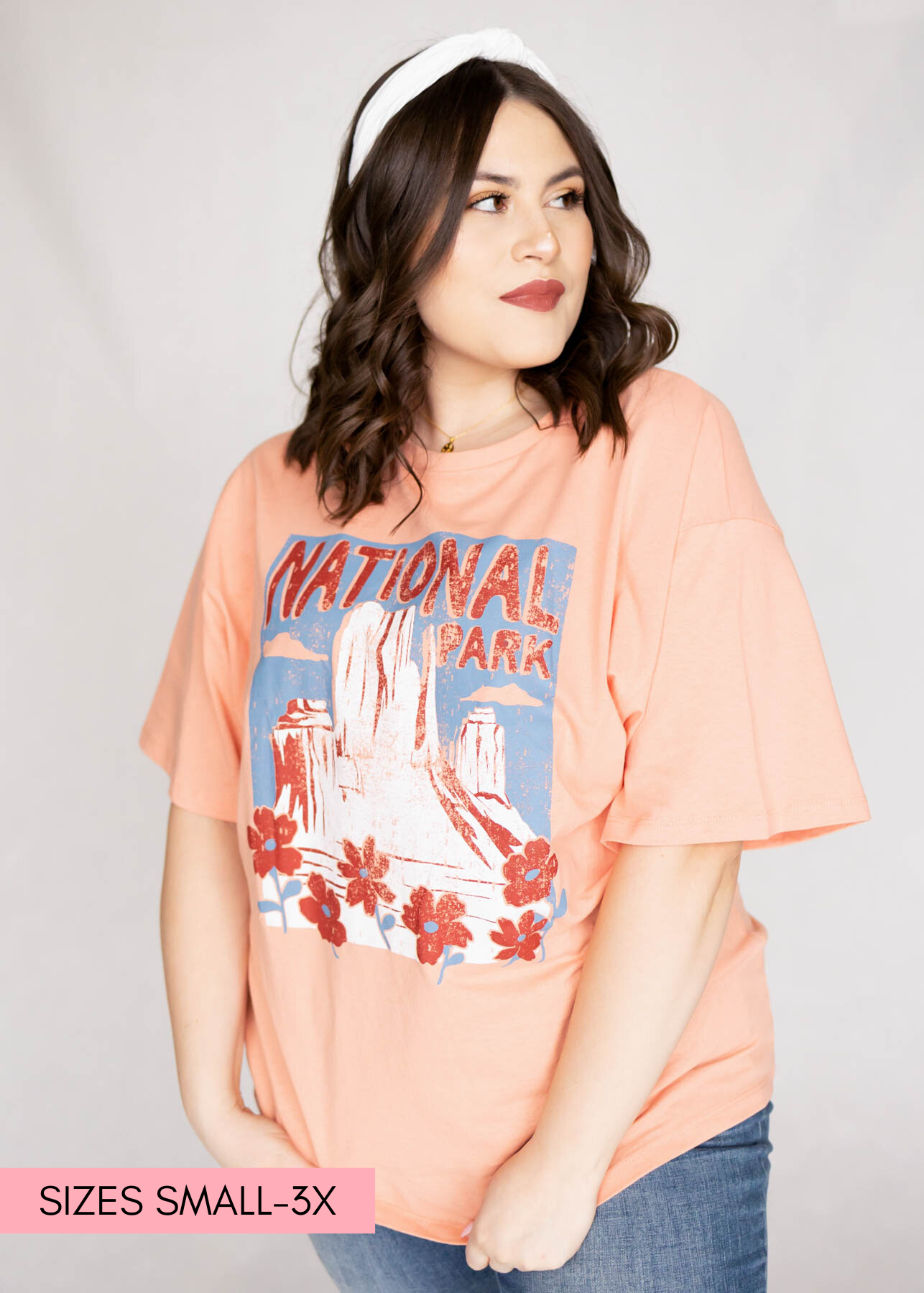 Plus size salmon top