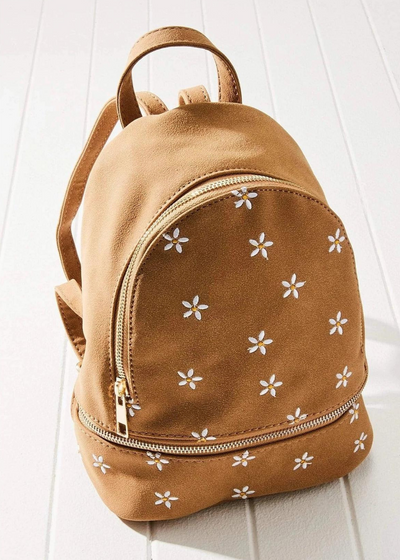 Swan River Outback Daisy Suede Mini Backpack