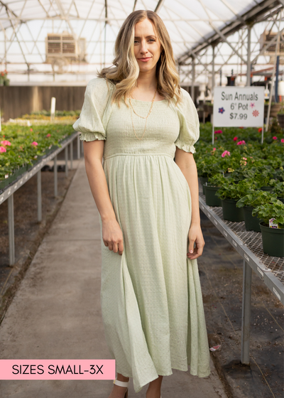 Light green dress