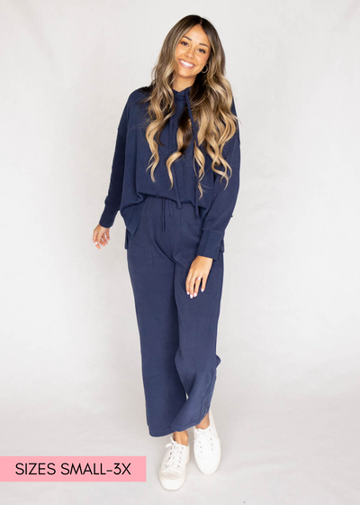 Long sleeve navy set