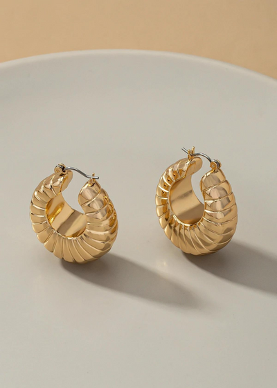 Dia Gold Hoop Earrings