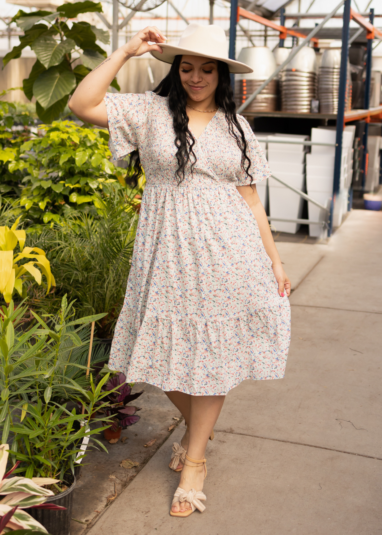 Mint floral dress