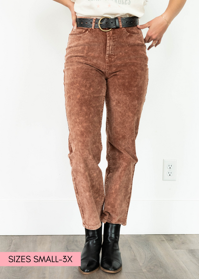 Eira Brown Suede Pants