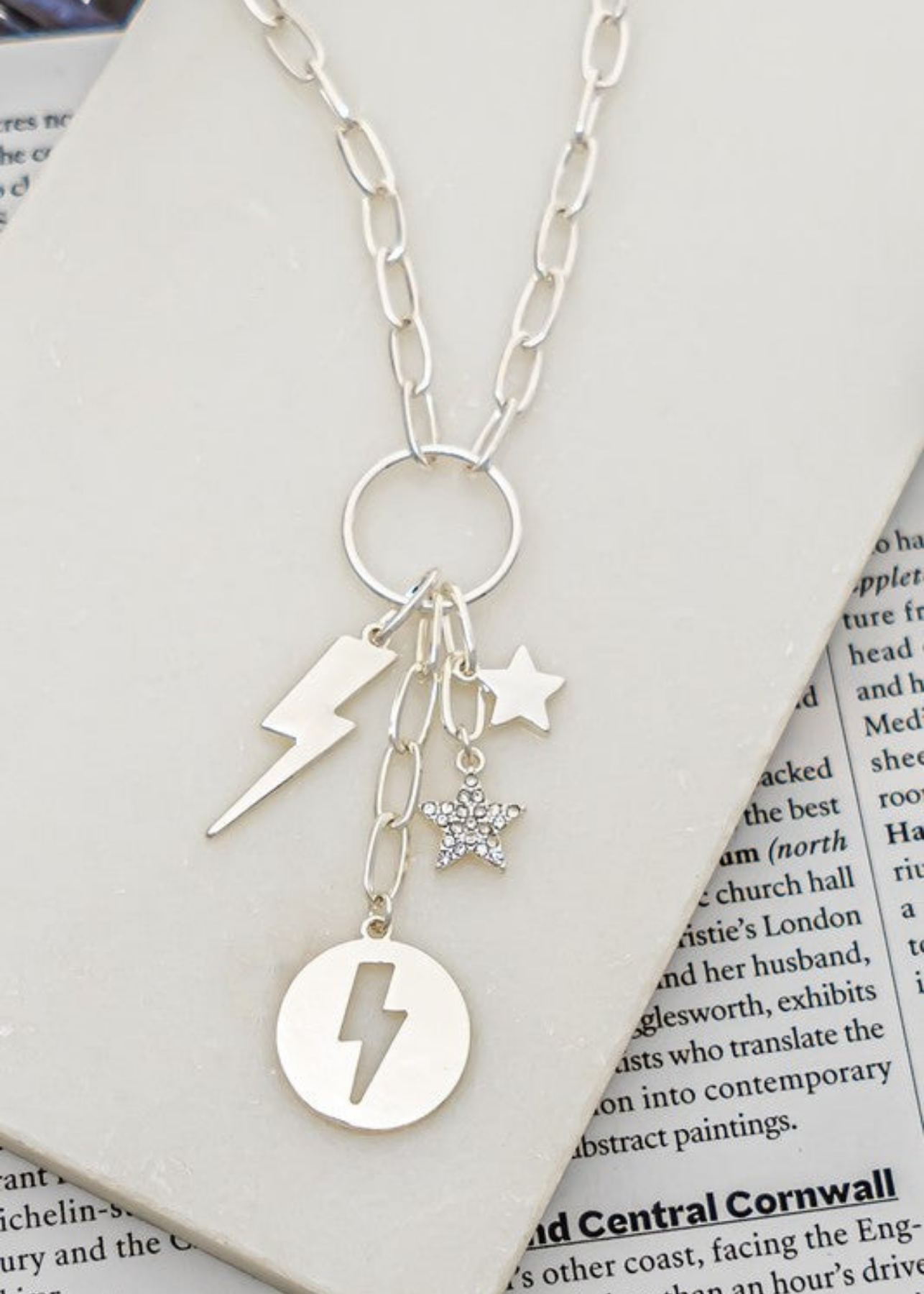 Lyla Lightning Bolt And Star Cluster Necklace